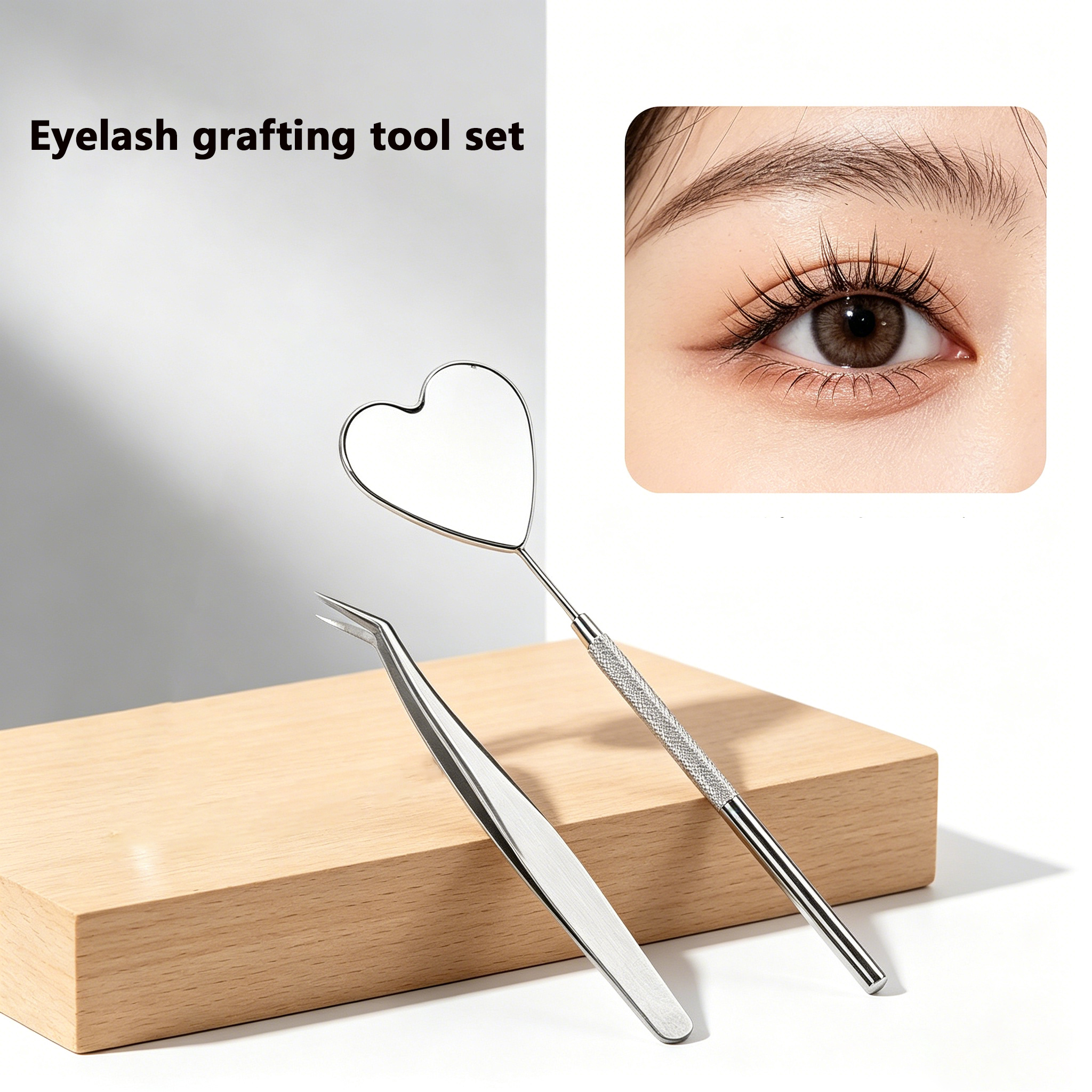 Eyelash Extension Guide - Eyelash Extension Tool Set, Heart-Shaped Detachable