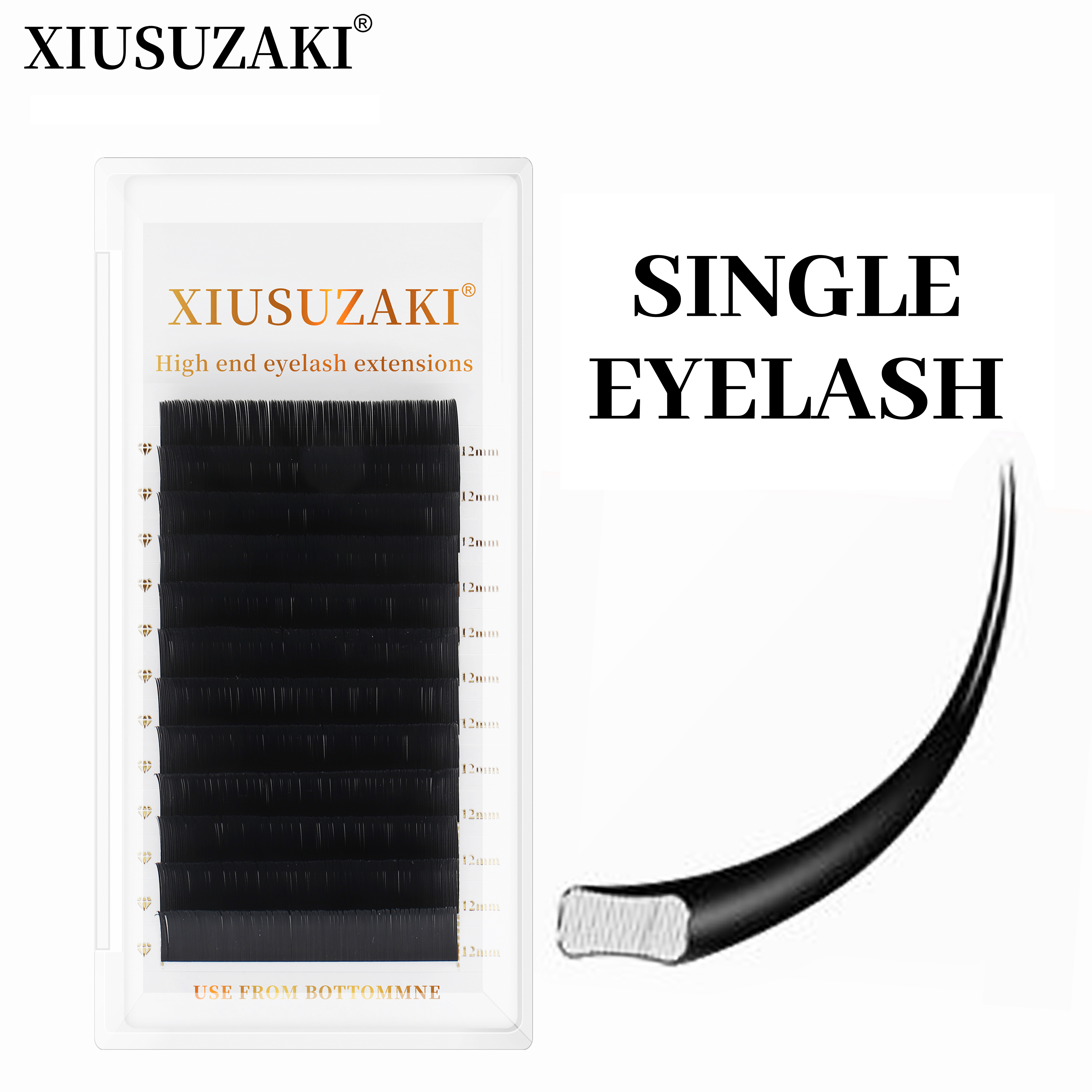 Eyelash Extensions Classic - XIUSUZAKI Flat Ellipse Eyelash Split Tips