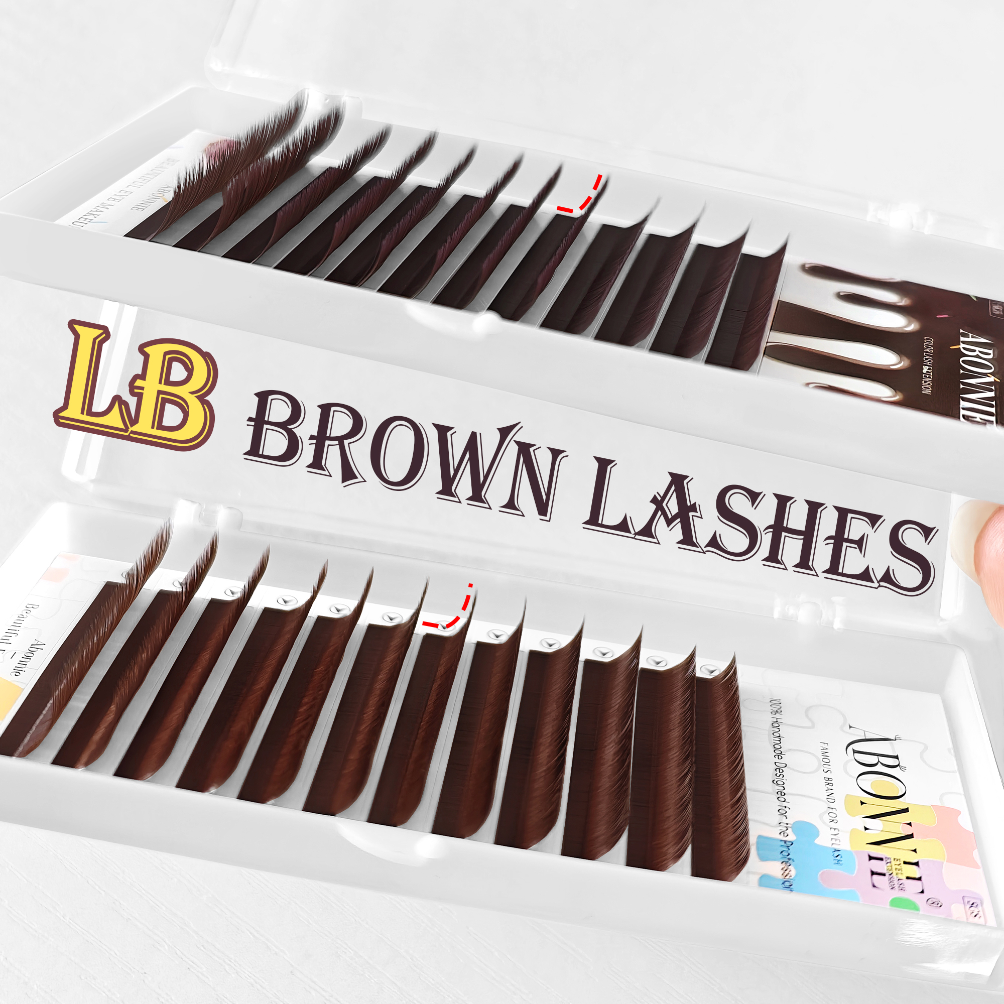 Abonnie LB Brown Lashes M curl - Eyelash Extensions Classic 리뷰 및 가격