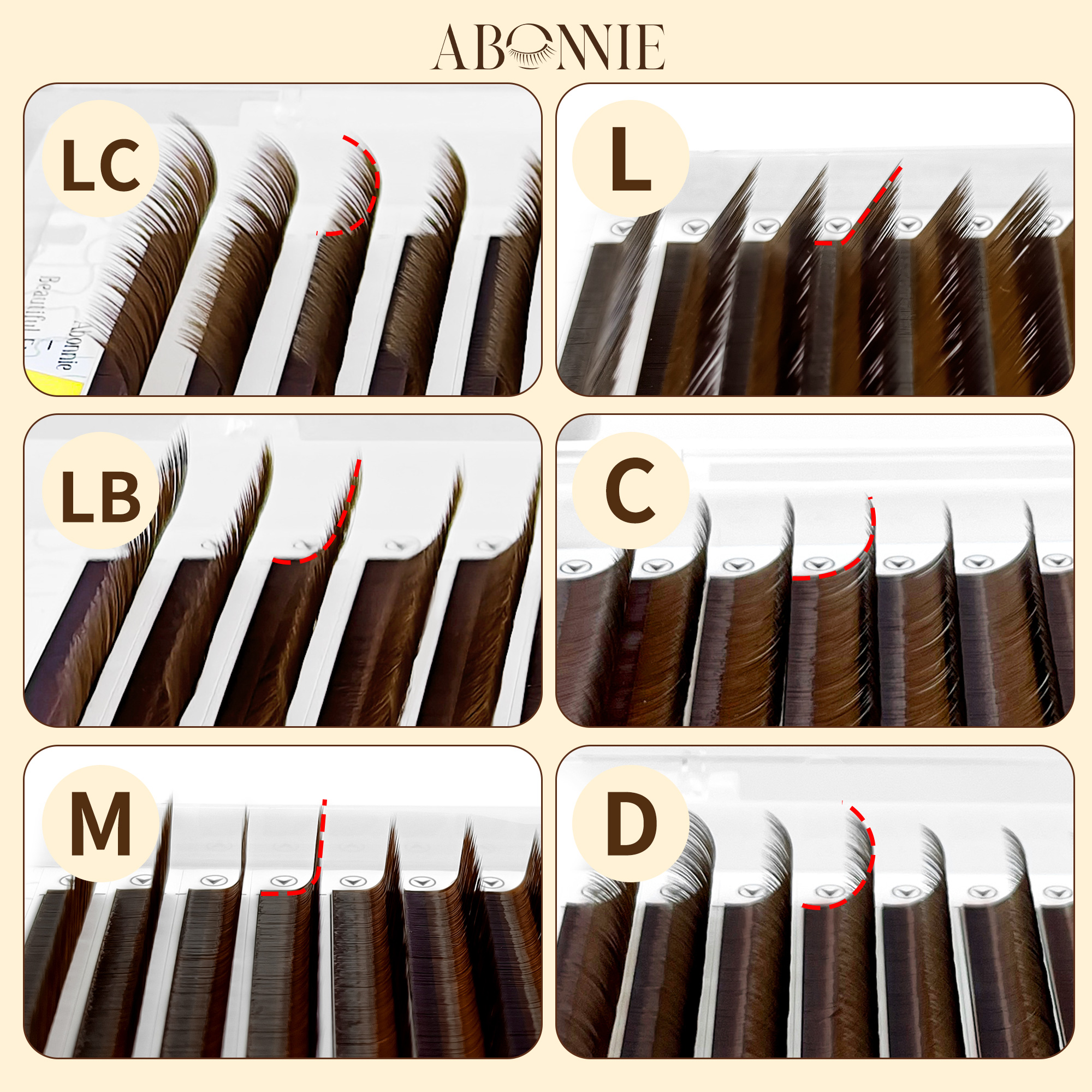 Abonnie LB Brown Lashes M curl - Eyelash Extensions Classic 리뷰 및 가격