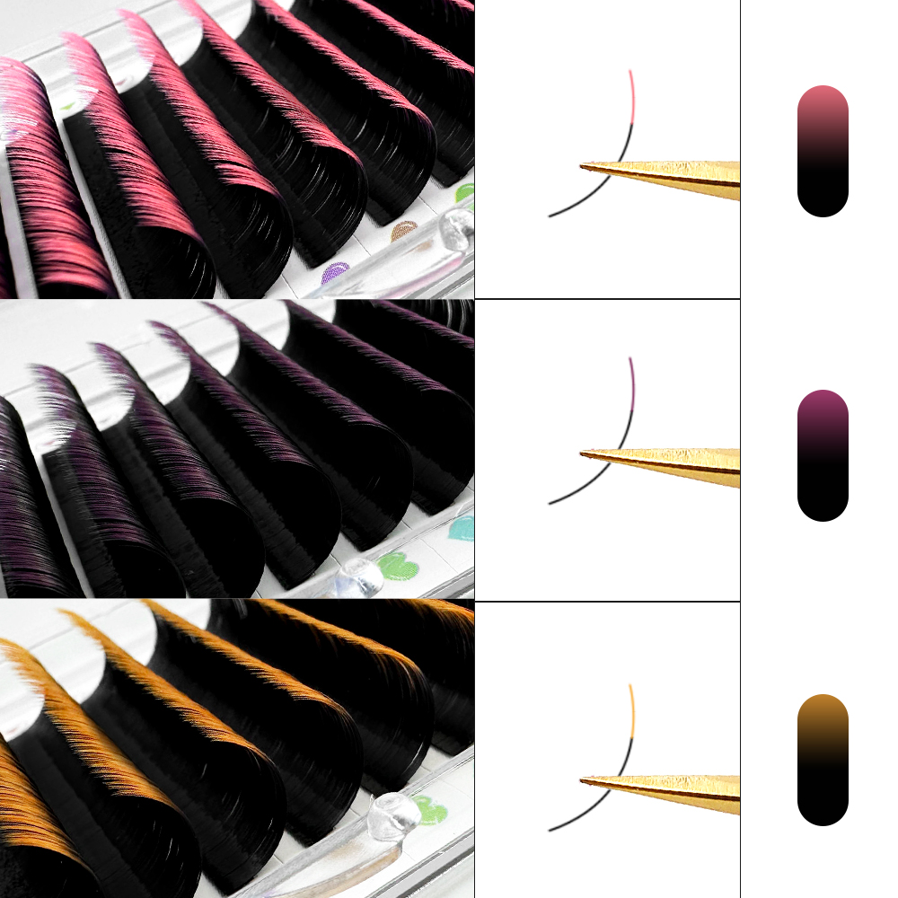 ABONNIE Ombre Colored Classic  - Eyelash Extensions Classic 리뷰 및 가격