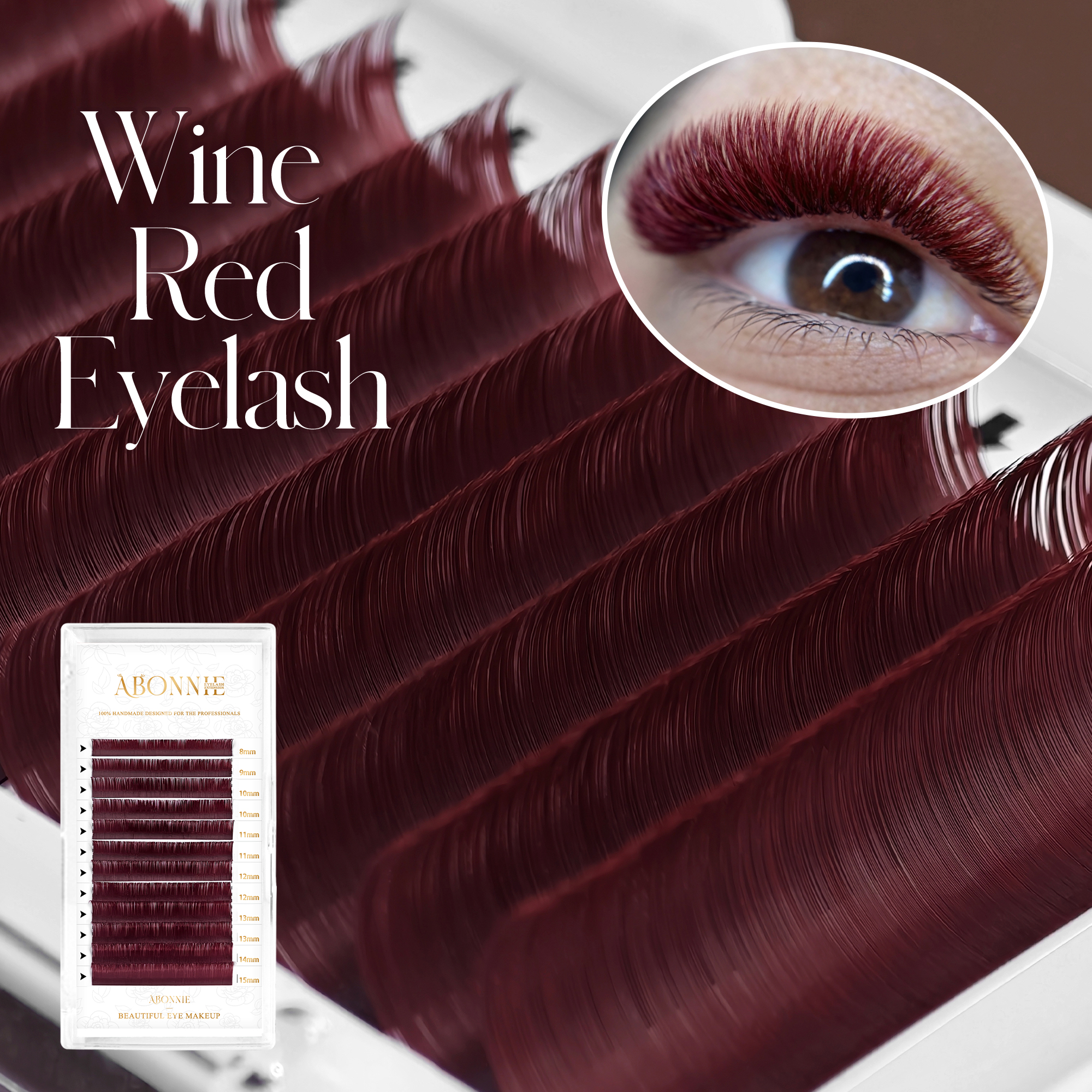 0.05 Burgundy Lashes Wine Red  - Eyelash Extensions Classic 리뷰 및 가격