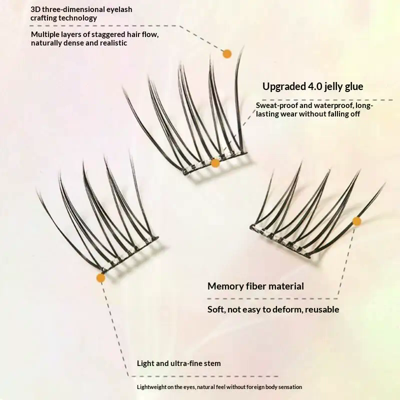 7 Rows Self-Adhesive Eyelashes - Lash Adhesive Glue 리뷰 및 가격