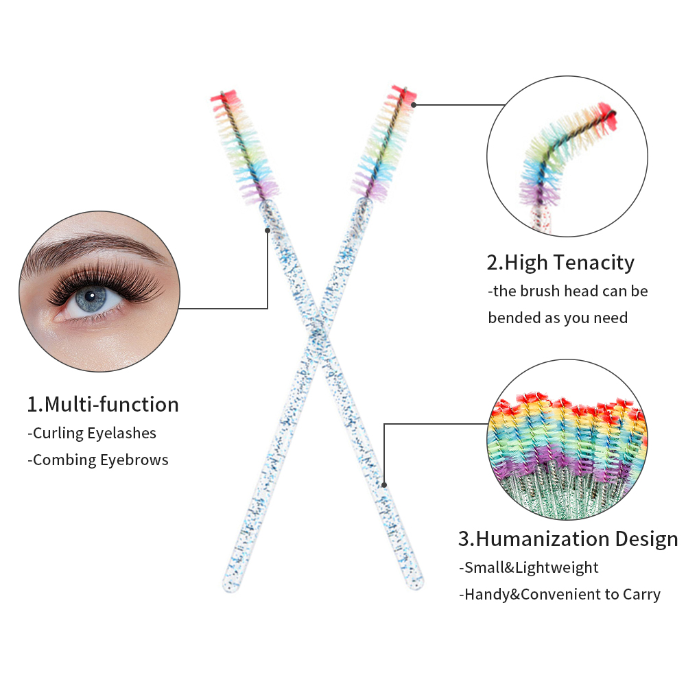 50PCS Rainbow Crystal Eyelash  - Eyelash Extension Guide 리뷰 및 가격
