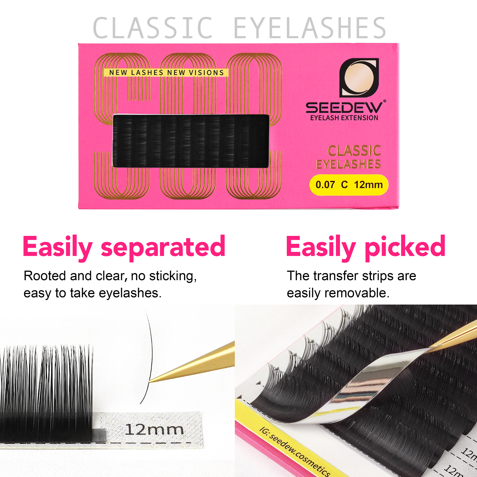 SEEDEW 0.07/0.05/0.15mm B/C/D/ - Eyelash Extensions Classic 리뷰 및 가격