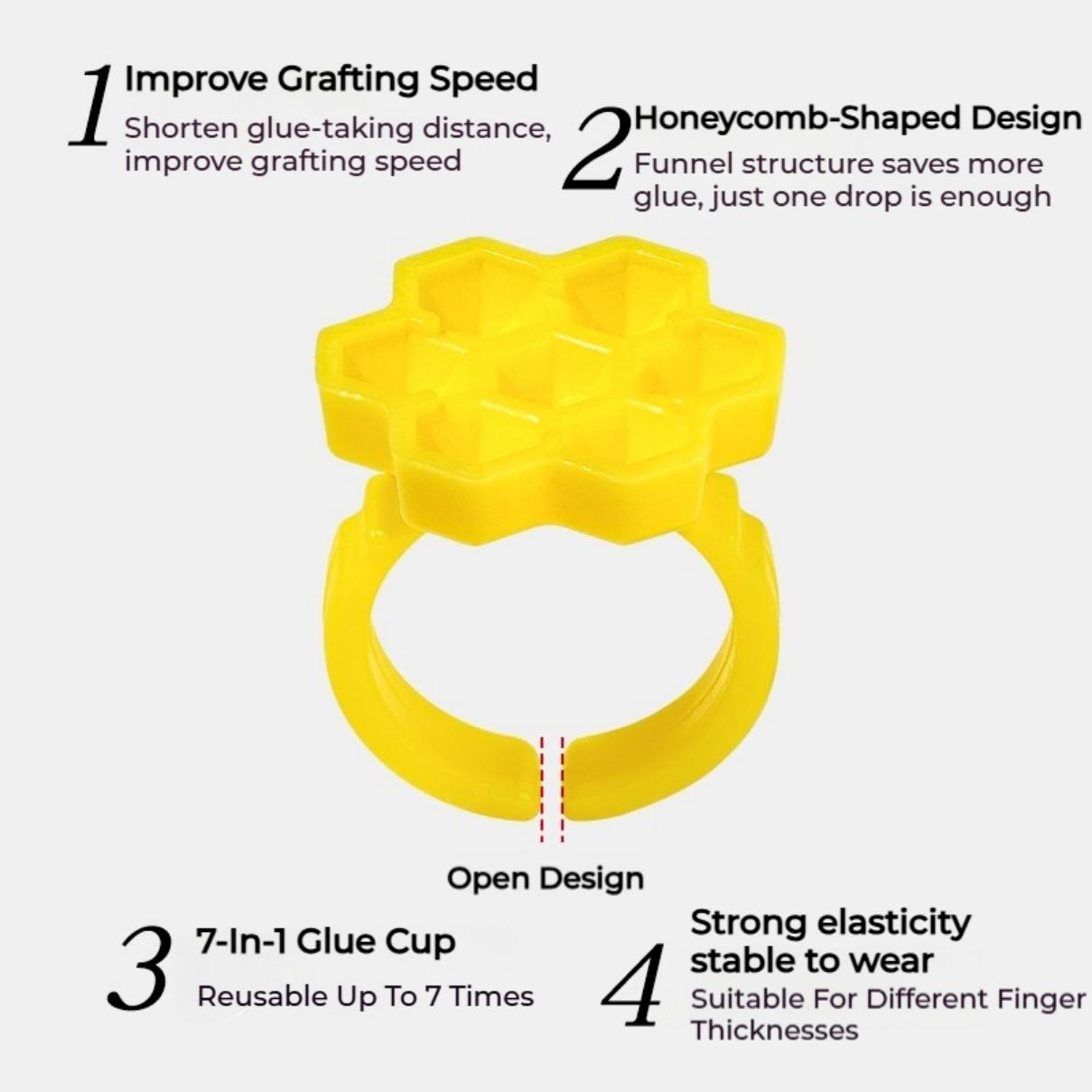 50PCS Holder Ring Cups for Eye - Eyelash Extension Guide 리뷰 및 가격