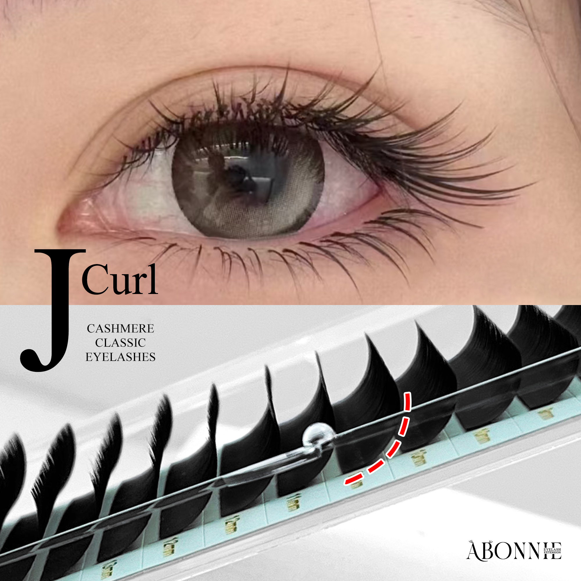 Abonnie J Curl Cashmere Lashes - Eyelash Extensions Classic 리뷰 및 가격