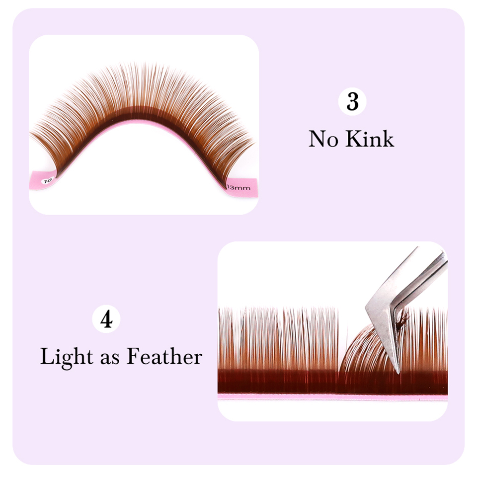 Cocoa Chocolate Brown Eyelashe - Eyelash Extensions Classic 리뷰 및 가격