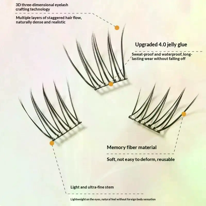 7 Rows Self-Adhesive Eyelashes - Lash Adhesive Glue 리뷰 및 가격